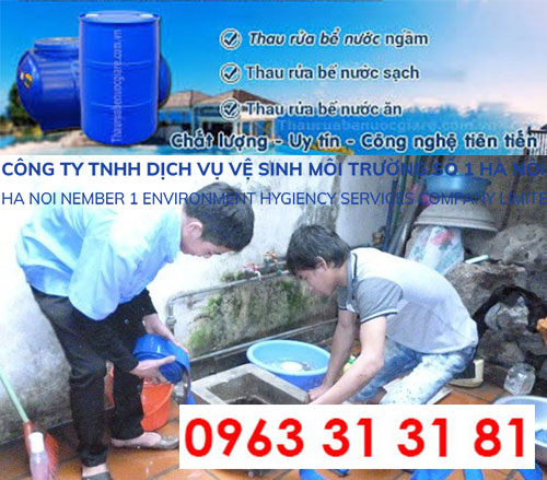 Dịch vụ thau rửa bể nước tại huyện Hoài Đức – Hà Nội uy tín