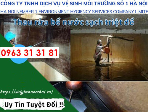 thau rửa bể nước tại Mê Linh